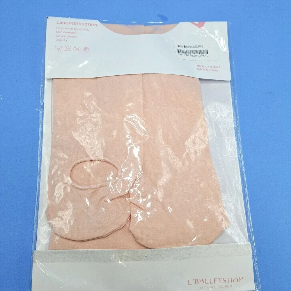 Body Wrappers Convertible Tights Girls M/L‎ Ballet Pink Supplex Lycra NWT Dance